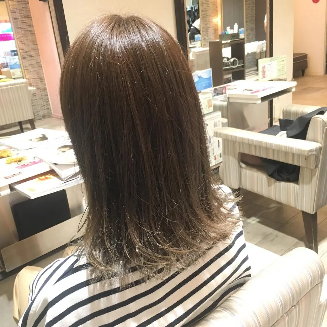 ミディアム カラー グラデーションカラー ハイライトカラー ハイライト 城領 直輝のヘアスタイル