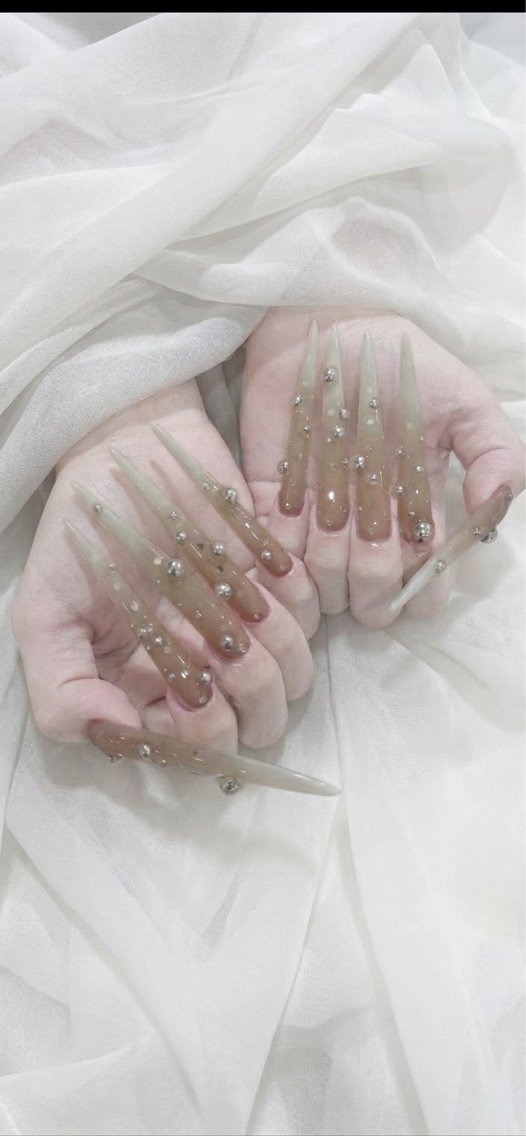 ロング 韓国風ヘア ロング ハンドネイル ハンドケア CHIBI NAIL SALON 船橋のネイルデザイン