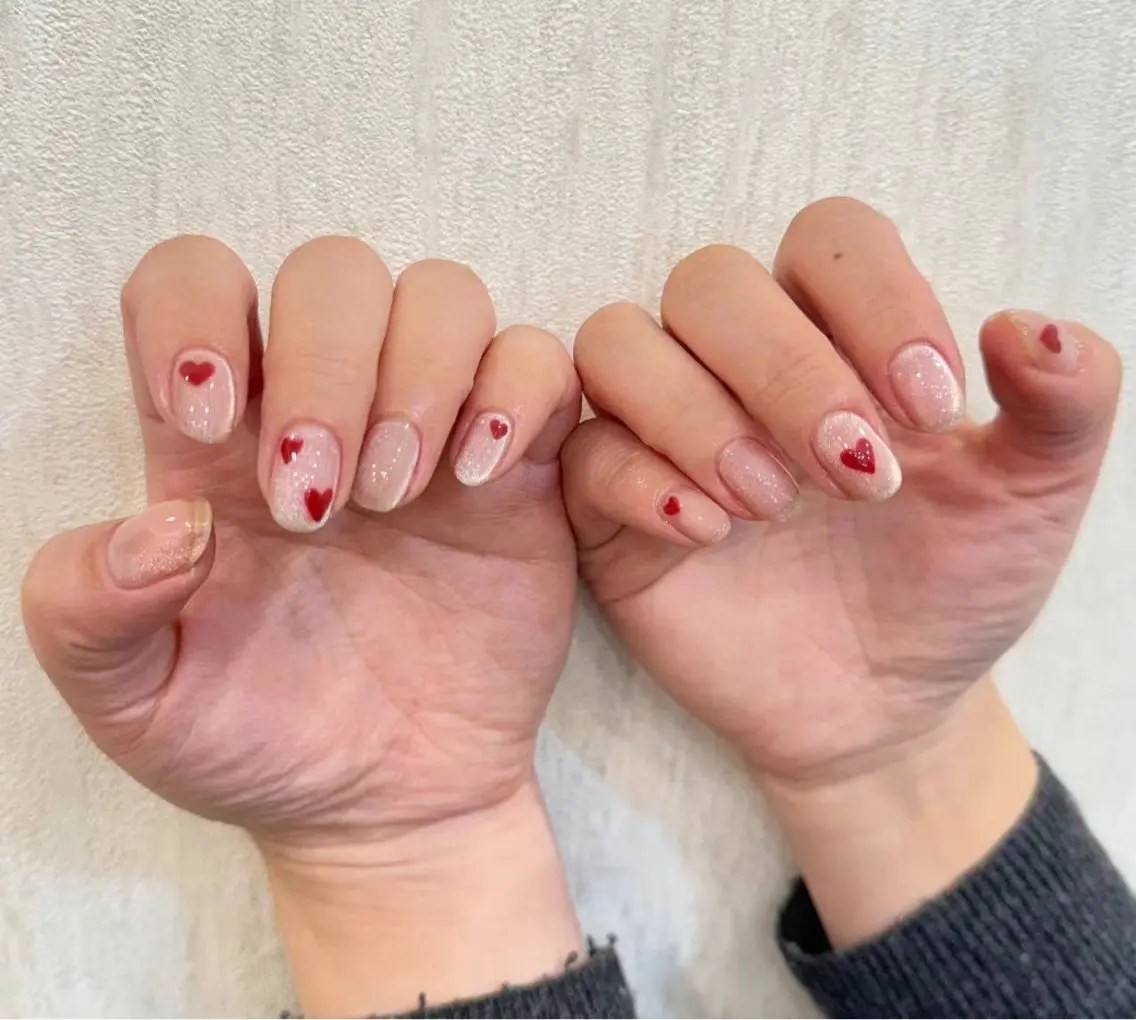 ネイル アートネイル フラワーネイル フットネイル ジェルネイル ハート Babarla nailのネイルデザイン