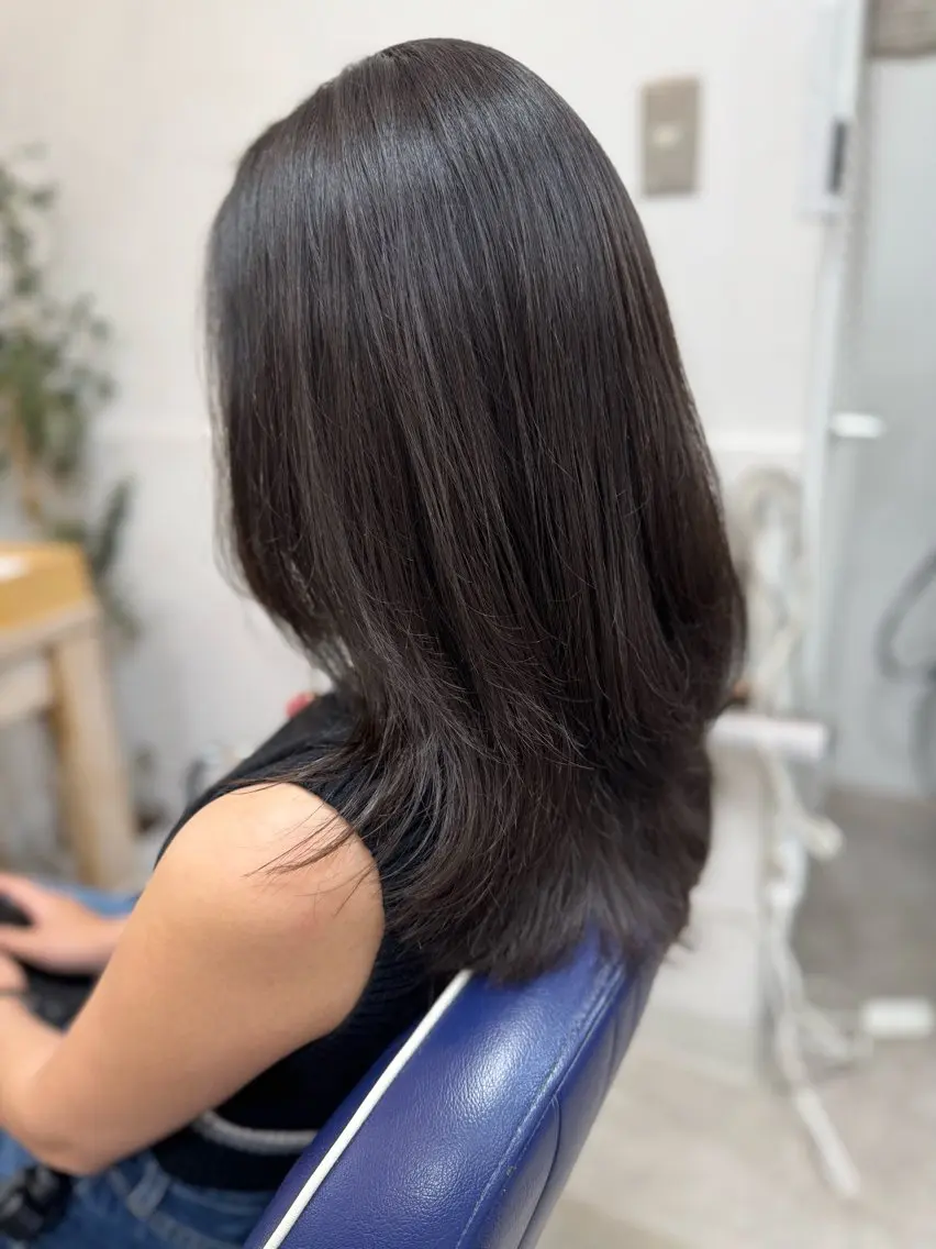 ミディアム ミディアムレイヤー レイヤーカット 仲田 大記のヘアスタイル
