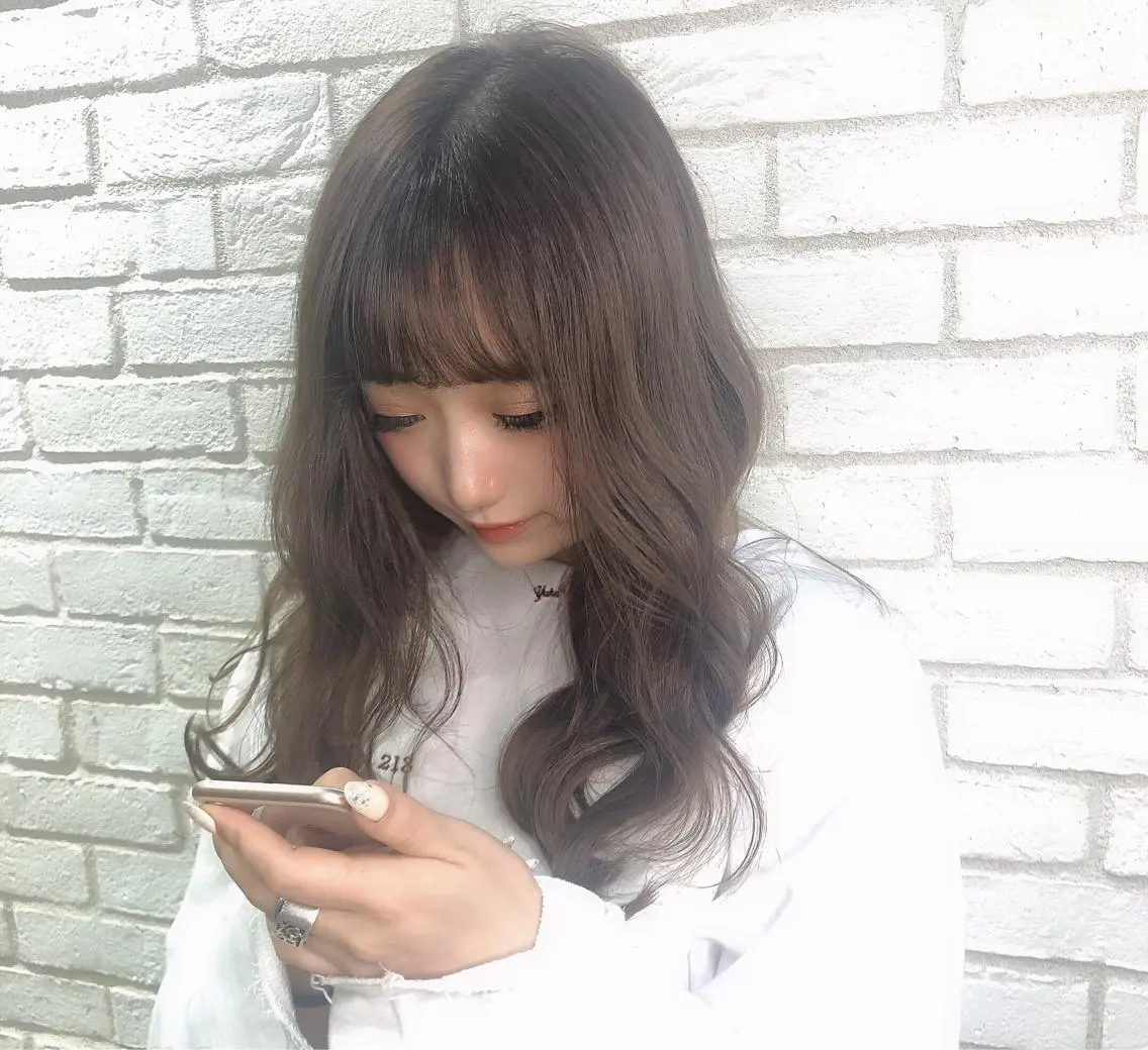 ロング カラー ブラウンカラー ラベンダーカラー ロング 佐藤 高徳のヘアスタイル