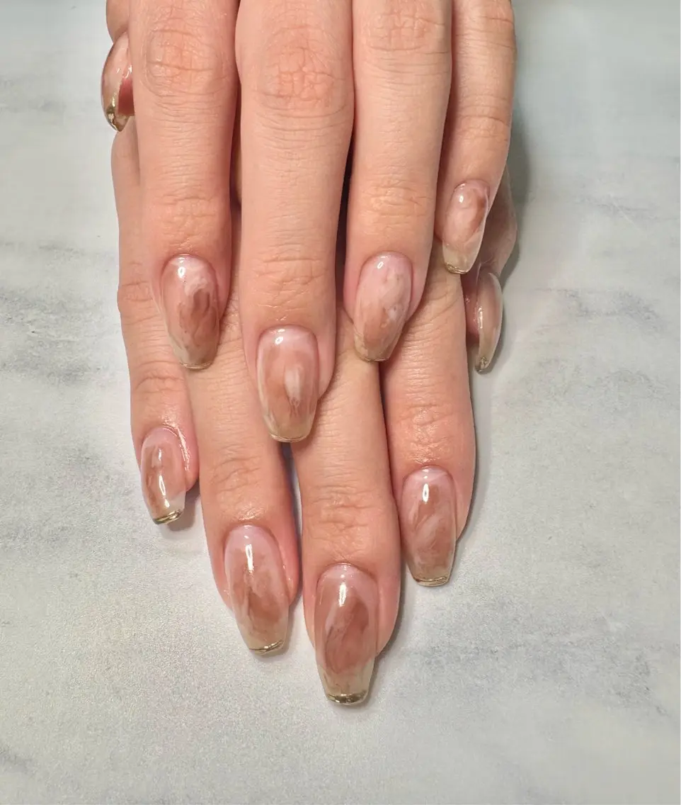 ネイル クリアネイル フレンチネイル ミラーネイル ハンドネイル Nail Salon Repos【ルポ】のネイルデザイン