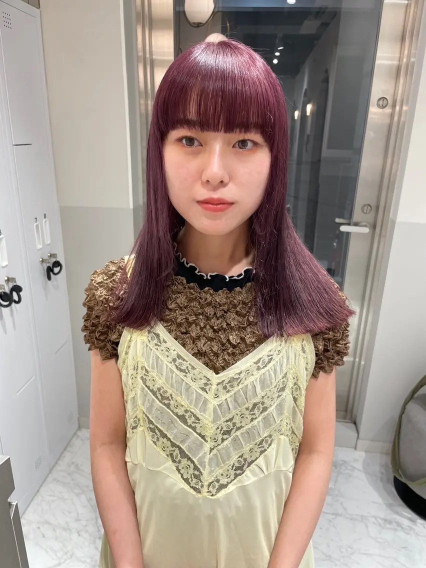 セミロング カラー ヘアアレンジ カット ヘアカラー satsuki 暖色・ブラウンカラーのヘアスタイル
