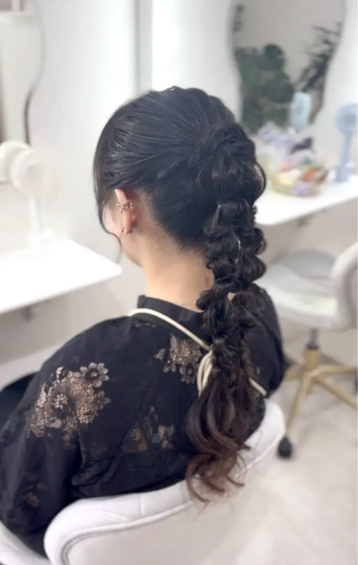 ロング ヘアアレンジ ヘアセット ヘアセットサロン /上坪愛美のヘアスタイル