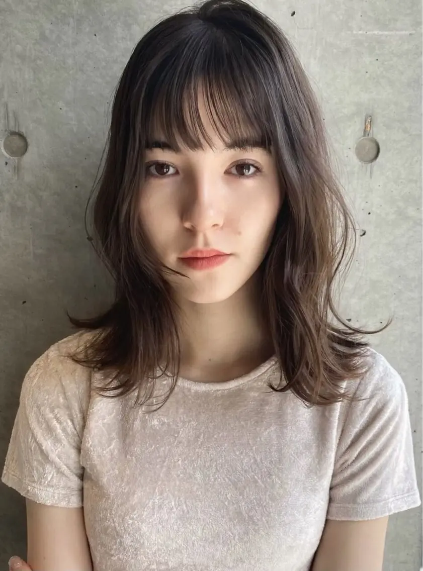 ミディアム カラー パーマ カット ヘアカラー ANDREY 表参道 ショート×髪質改善のヘアスタイル