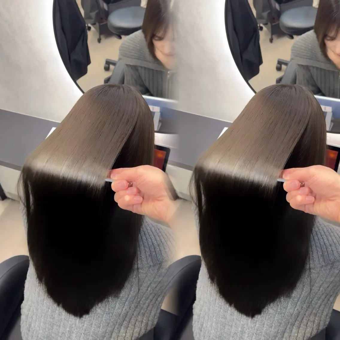 ロング カラー ヘアアレンジ カット ヘアカラー 縮毛矯正 トリートメント 新宿 /髪質改善/ レイヤー/ヒュウガのヘアスタイル