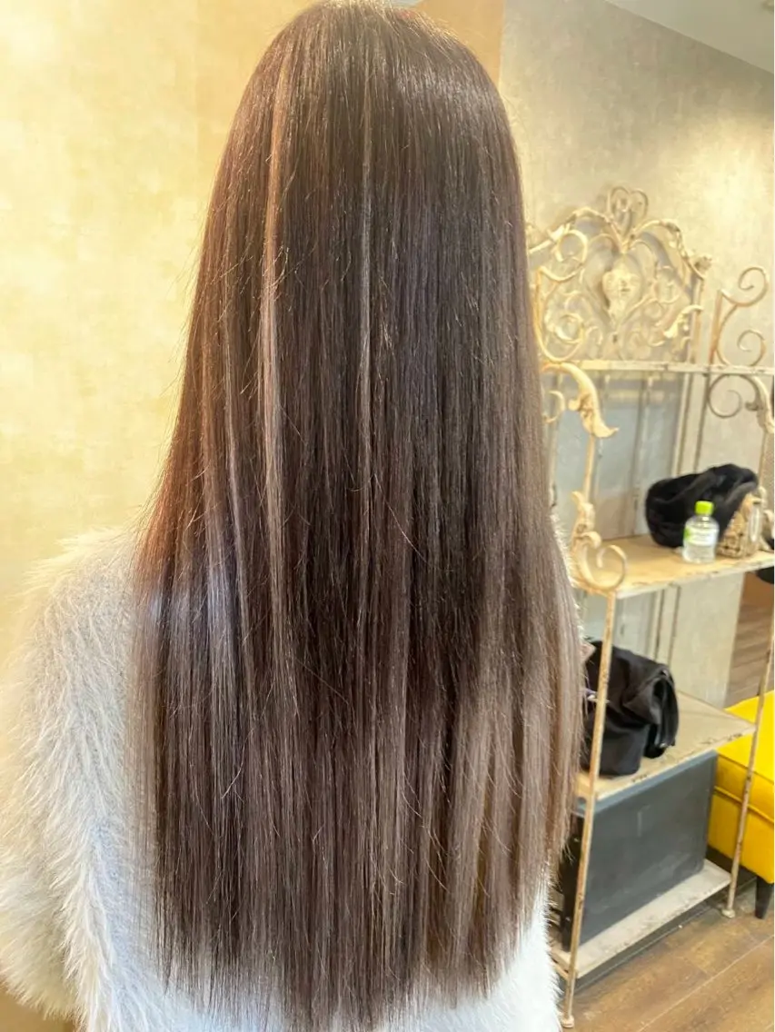 ロング ヘアアレンジ エクステ レイヤーカット カット エクステ MagicMush ✴︎シールエクステのヘアスタイル
