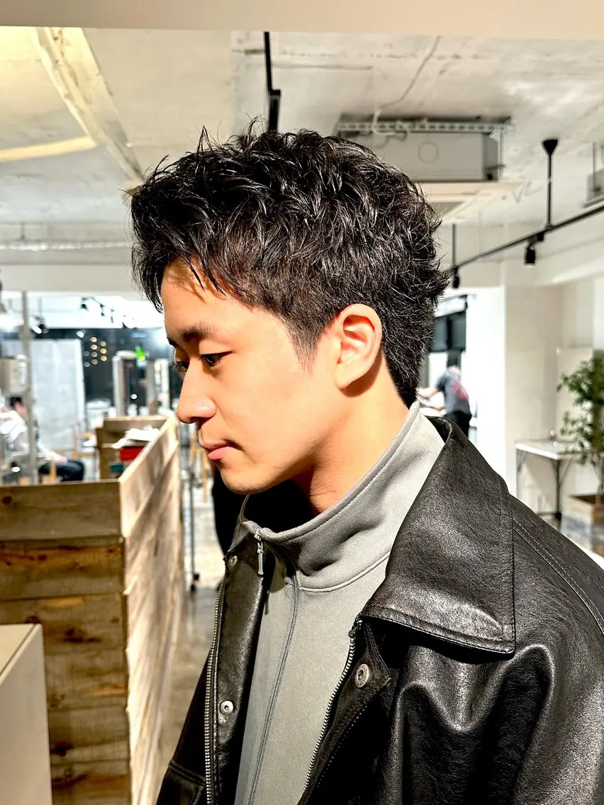 メンズ メンズパーマ スパイキーショート カット 骨格補正施術/メンズ 専門美容師/YUYAのヘアスタイル