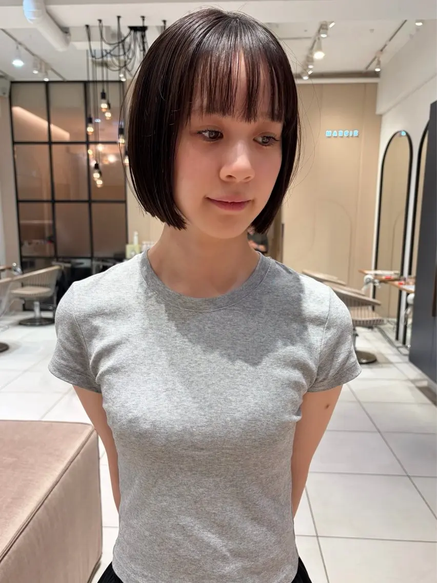 ミディアム ボブ カット ユマ🪽/ 無料ショート募集中!のヘアスタイル
