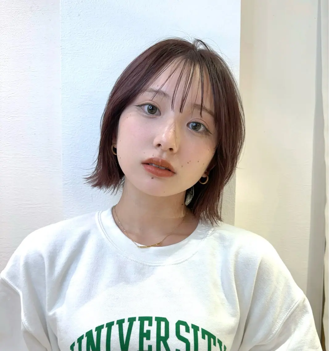 ショート カラー カット ヘアカラー トリートメント レイヤーカット /透明感カラー西田のヘアスタイル