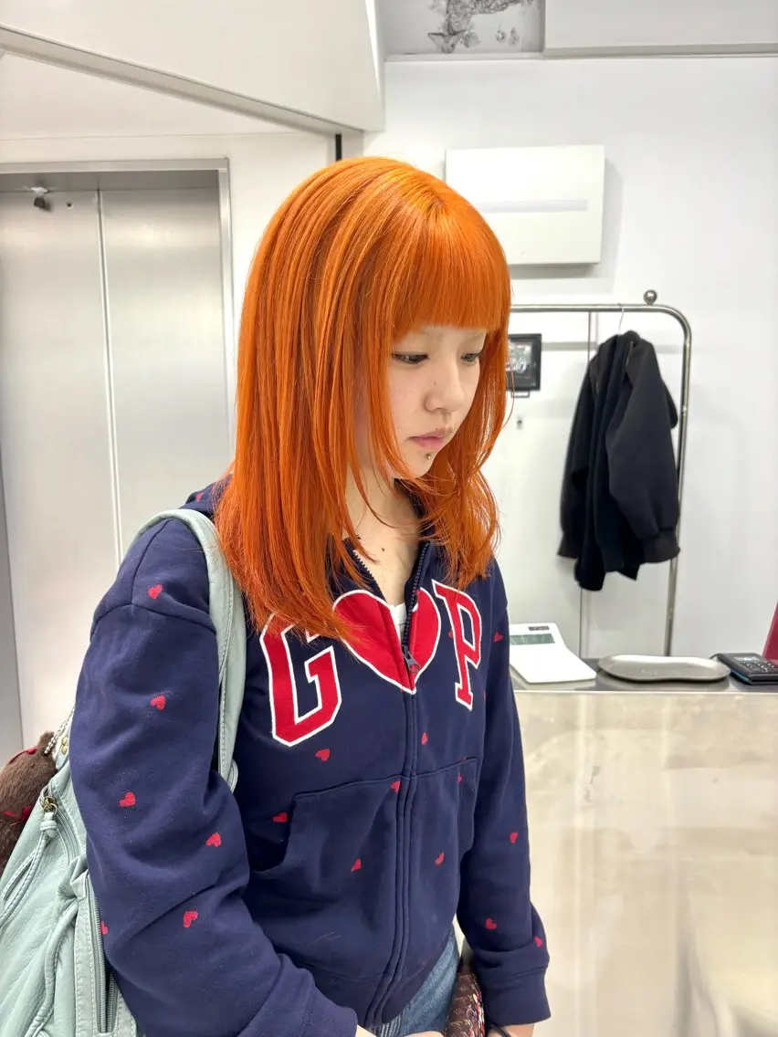 ミディアム カラー ヘアカラー トリートメント 飯牟田/メンズパーマ ブリーチ/GEAR.のヘアスタイル