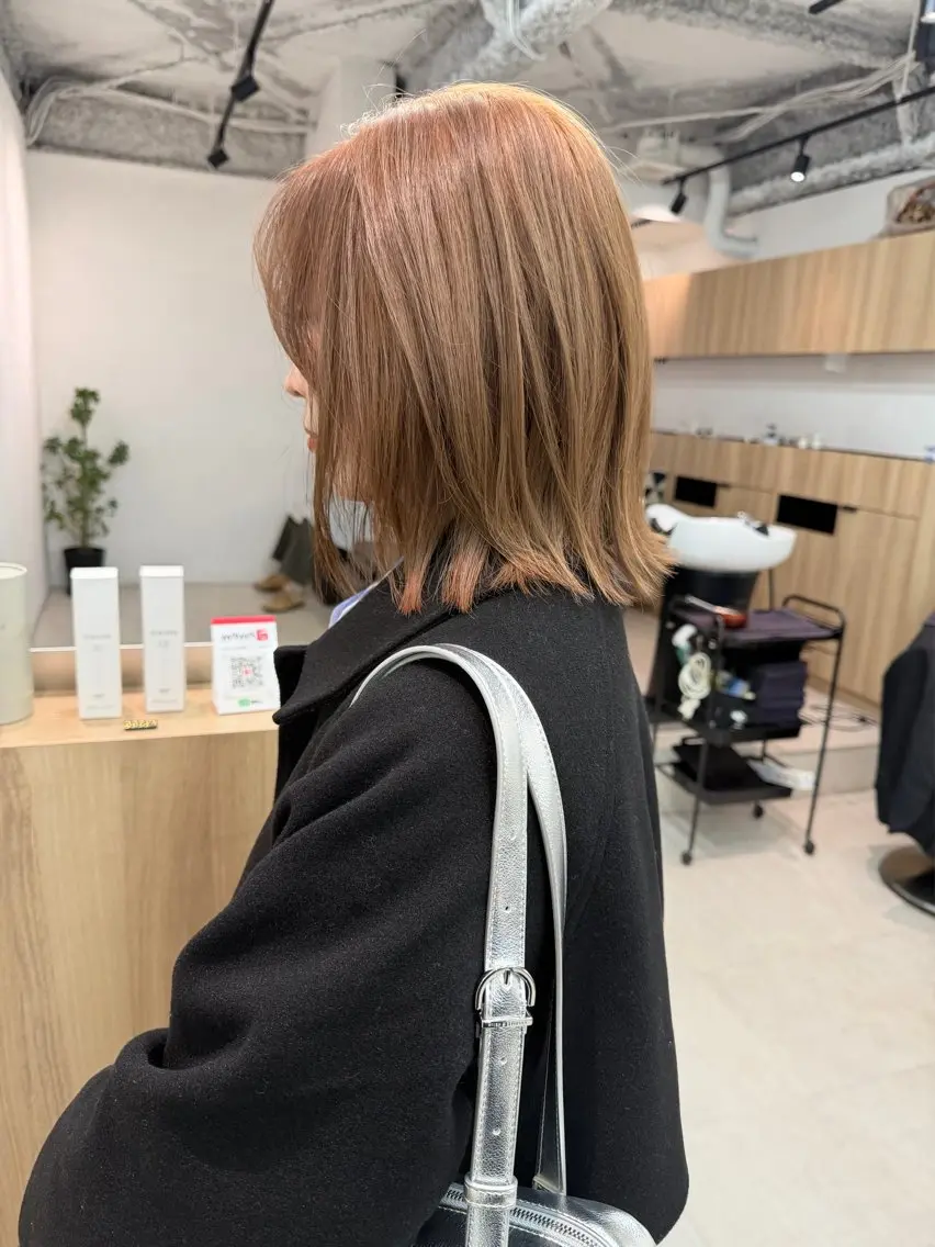 ミディアム カラー ボブレイヤー ボブ レイヤーカット レイヤーボブ/ボブ 仲川和人のヘアスタイル