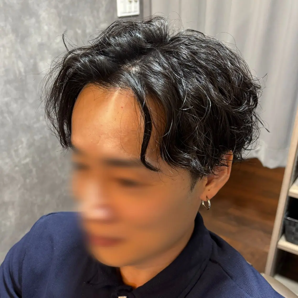 ショート パーマ メンズ カット パーマ 松尾 叶恋のヘアスタイル