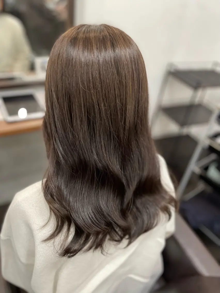 セミロング カット ヘアカラー トリートメント 暖色カラー/ メンズ/名駅/ユキハのヘアスタイル