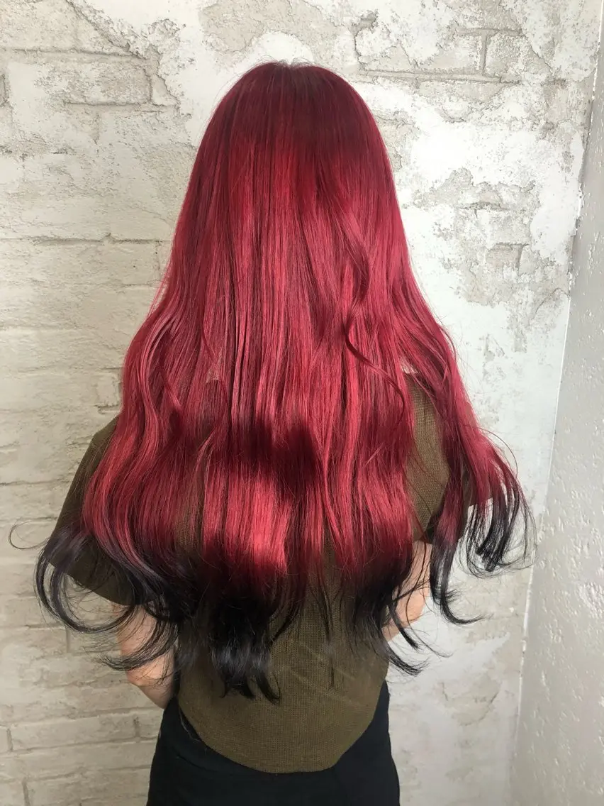 ロング カラー ヘアカラー トリートメント ヘッドスパ ヘアセット ️韓国ヘア/レイヤー カットYūka❤️のヘアスタイル