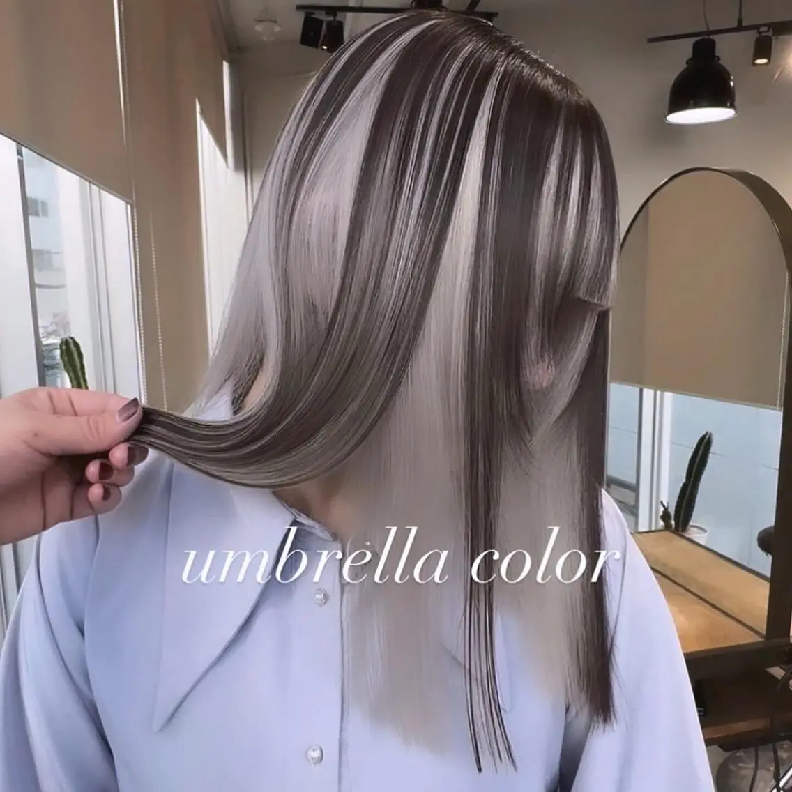 セミロング カラー カット ヘアカラー トリートメント ヘアセット 💜ハイトーン💛 マジカルかいちゃんのヘアスタイル