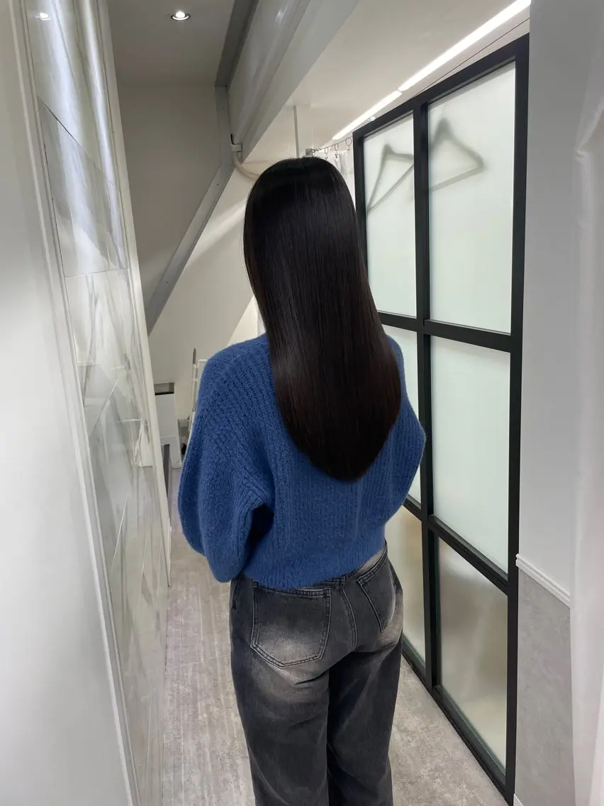 セミロング ヘアカラー トリートメント 🖱️透明感カラー ×髪質改善Rikyuのヘアスタイル