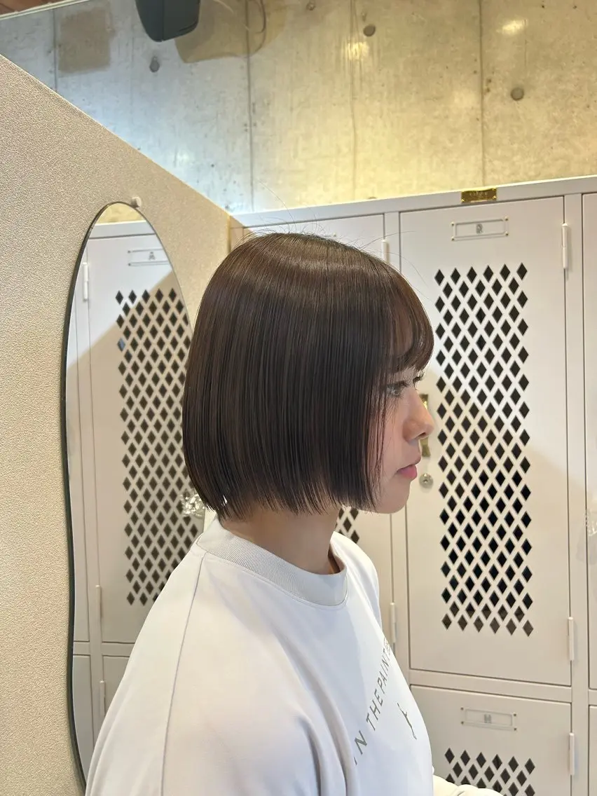 ショート 縮毛矯正 似合わせカット&艶 カラー🤍ヒナタ🤍のヘアスタイル