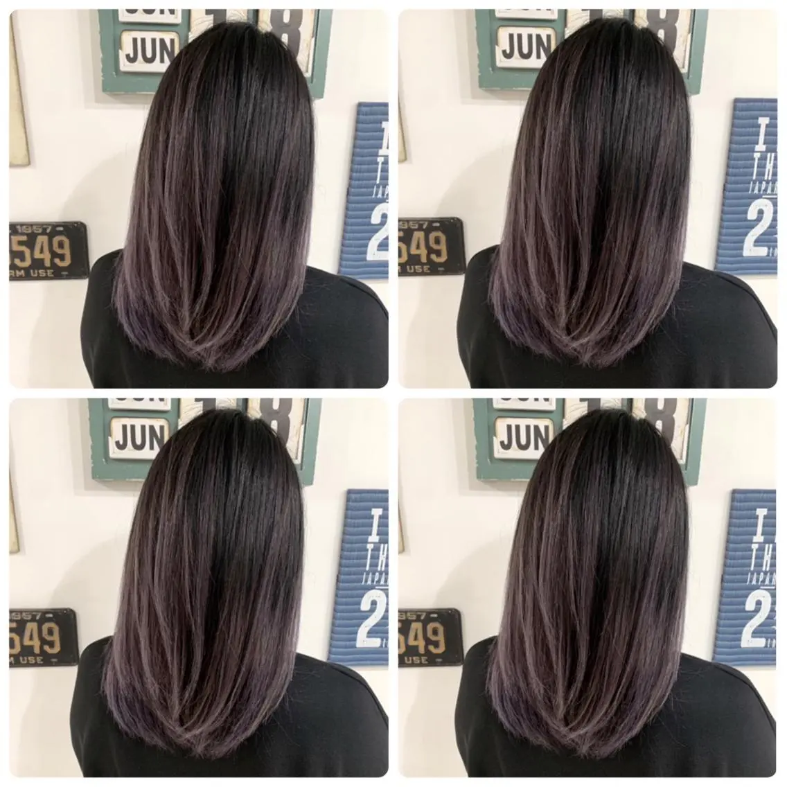 セミロング カラー アッシュ バレイヤージュ ブリーチ デザインカラー グレージュ カット ヘアカラー トリートメント 京都大人女性ショート 徒歩1分/秋山のヘアスタイル