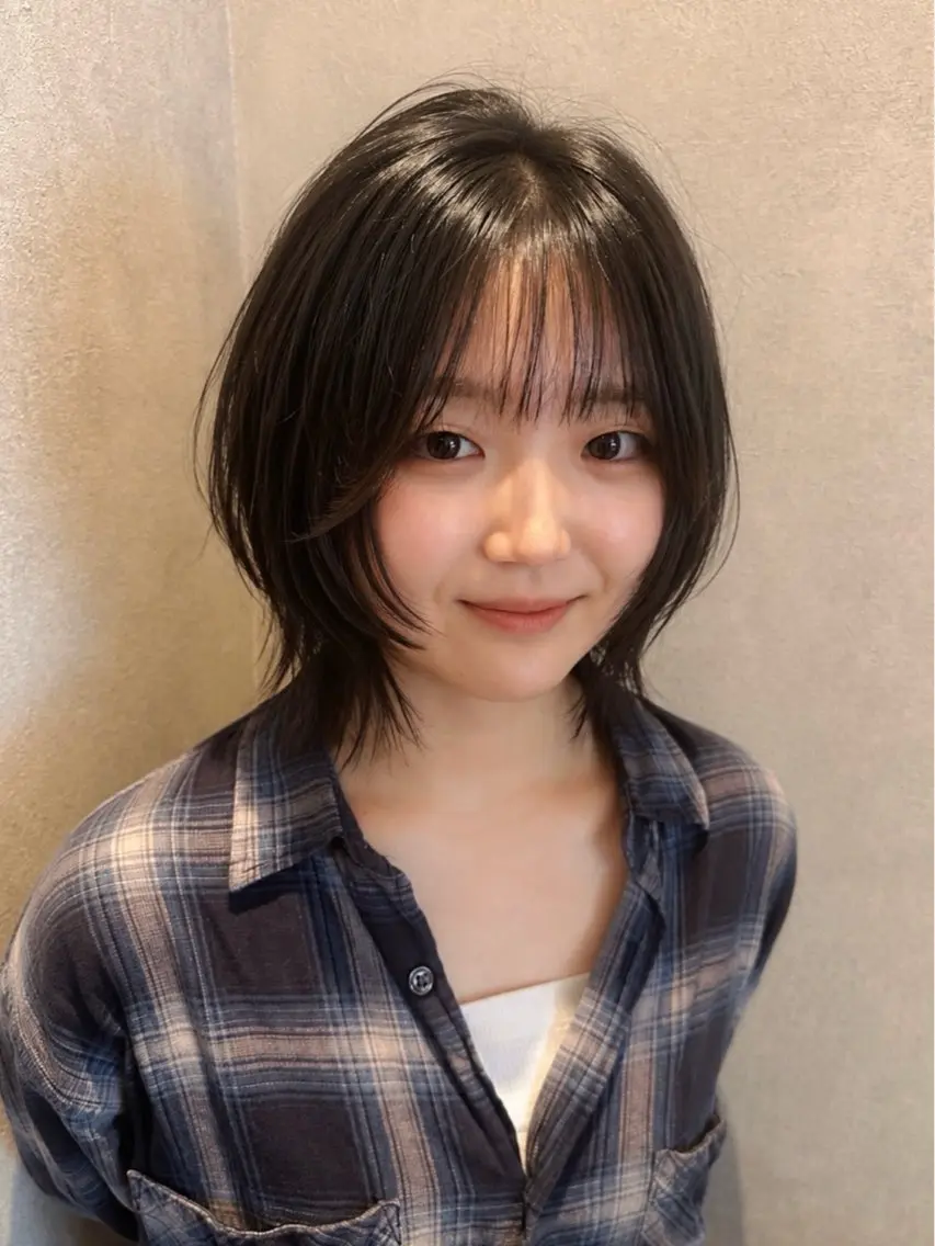 ショート カット ヘアカラー トリートメント レイヤー/ハッシュ 三好悠生のヘアスタイル