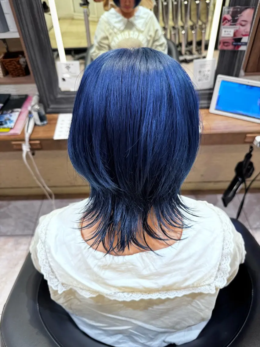 カラー 🐺ウルフ× ハイトーン🐺MOEのヘアスタイル