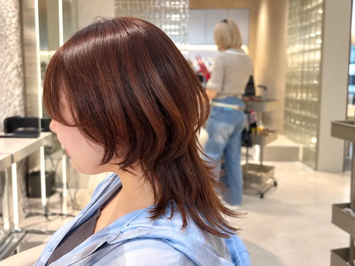 セミロング ウルフカット カット ヘアカラー トリートメント 大宮/ボブ レイヤー/透明感/歩のヘアスタイル