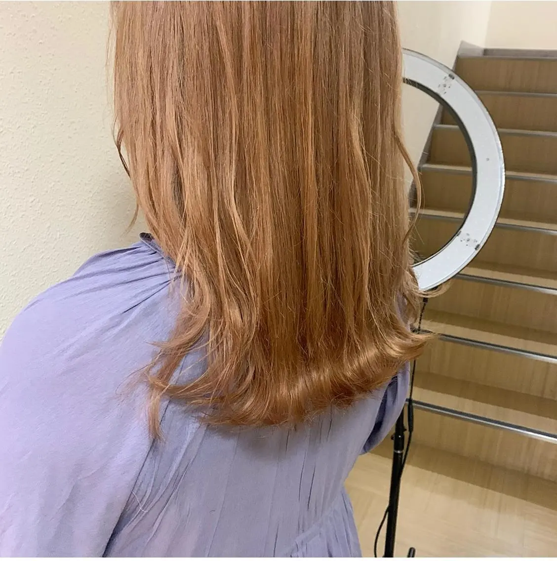 ミディアム ヘアカラー トリートメント 小顔カット/韓国 カラー🌙shikiのヘアスタイル