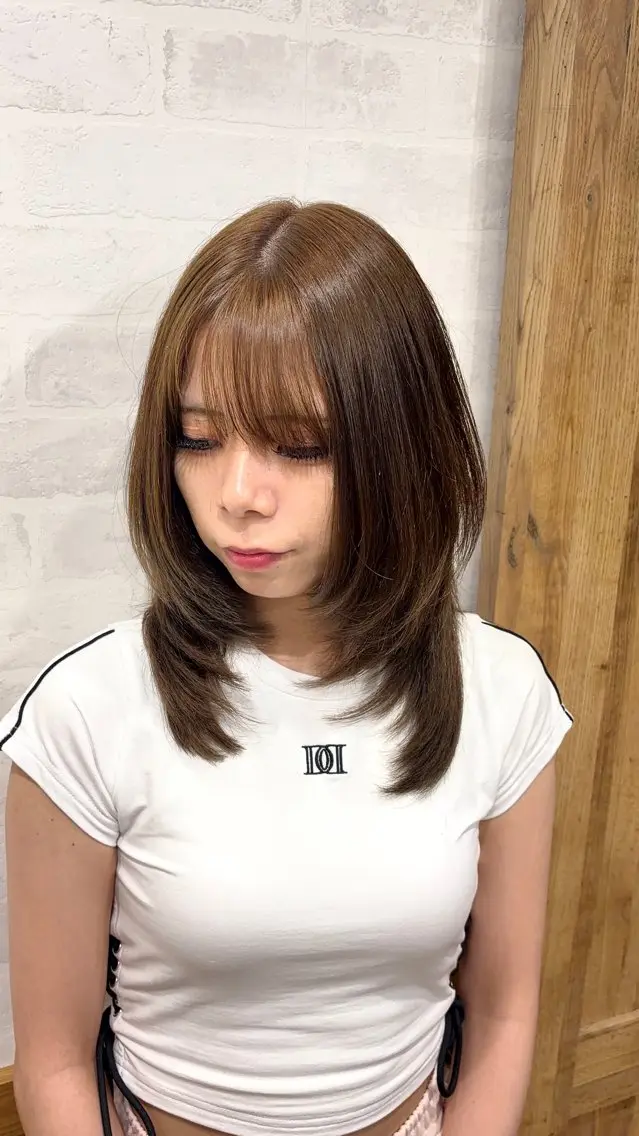 ミディアム カット トリートメント 向島 佳奈のヘアスタイル