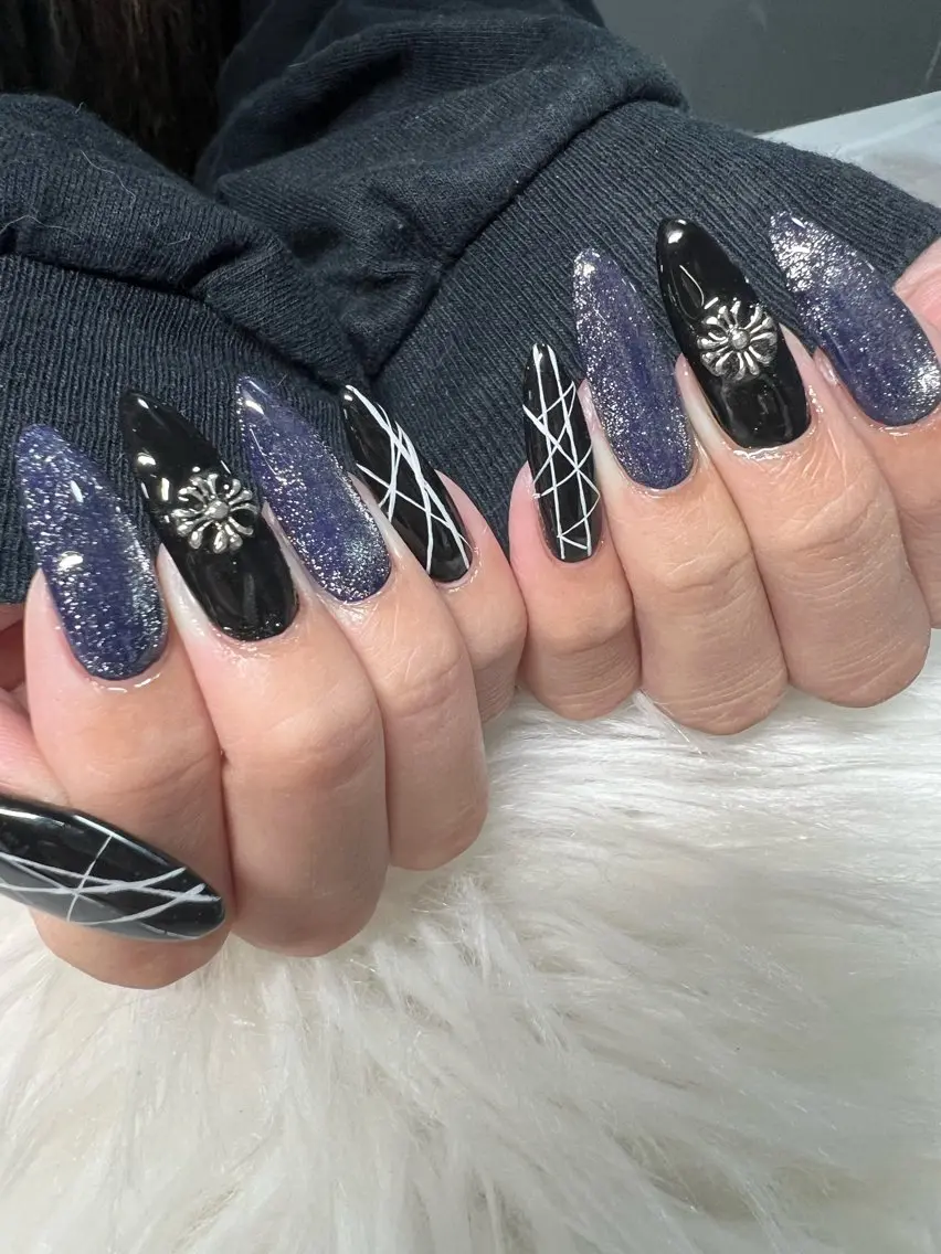 ネイル アートネイル キラキラネイル 韓国ネイル ラメ(グリッター) ロングネイル ハンドネイル JFY nail erikaのネイルデザイン