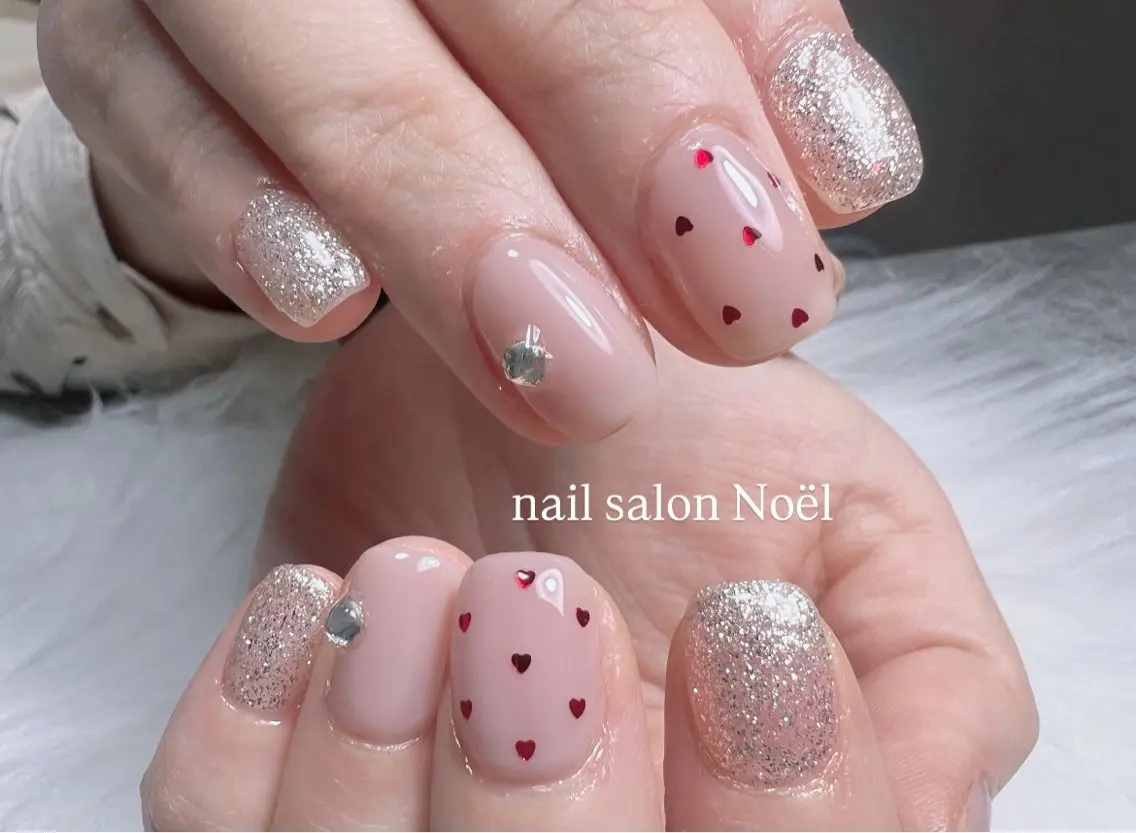 ショート ハンドネイル nail salon Noël_赤磐のネイルデザイン