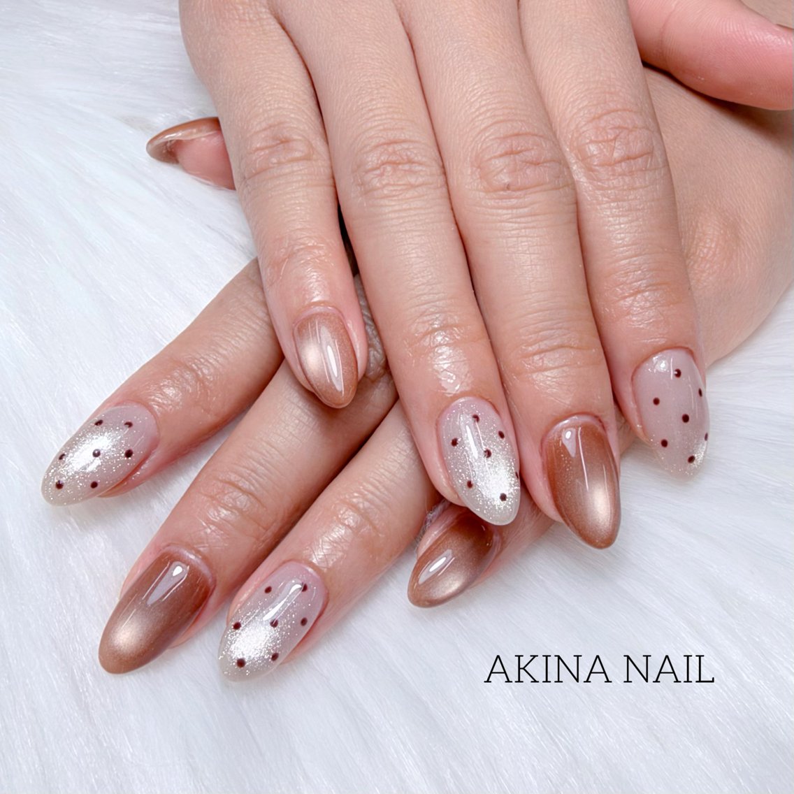 セミロング ハンドネイル Akina Nail 亀戸のネイルデザイン