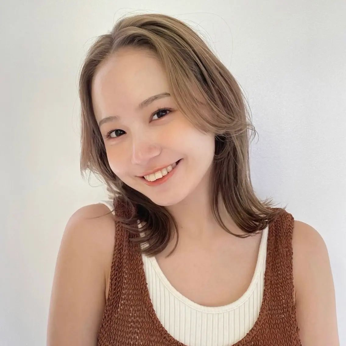ミディアム カラー 透けるカラー 🫧‪かふうのヘアスタイル