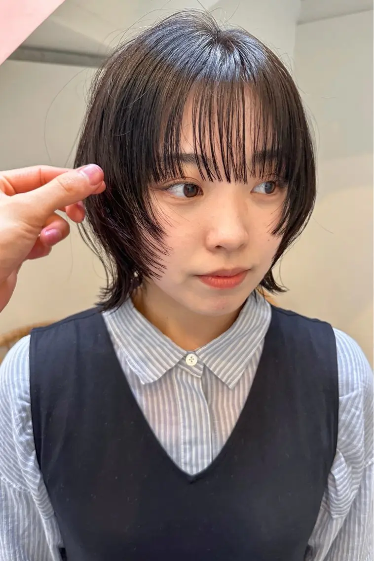 ショート ボブ ウルフカット kyon.hair 韓国カットカラーのヘアスタイル