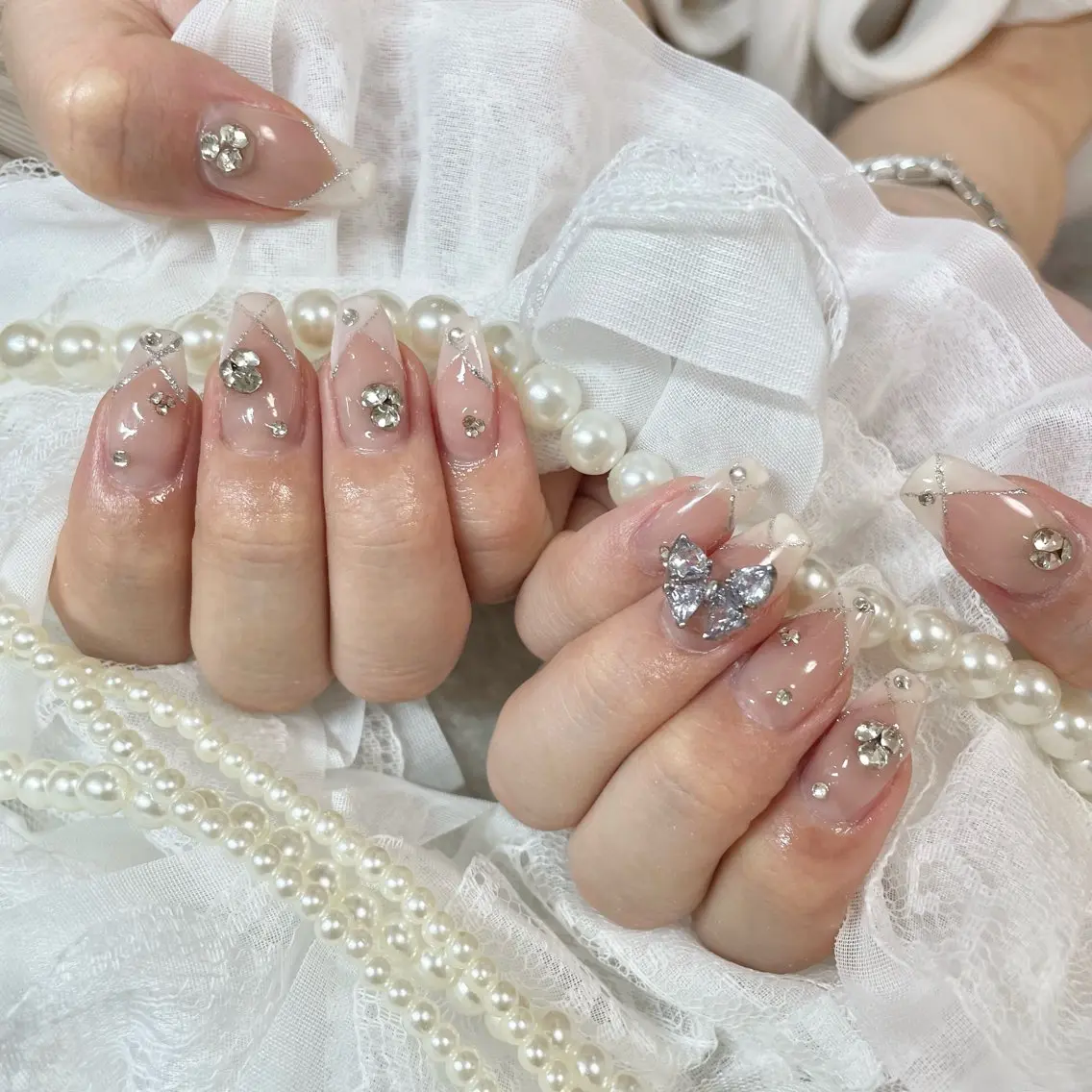 ネイル フレンチネイル ハンドネイル 🎀AYAKO 🎀中韓ネイルのネイルデザイン