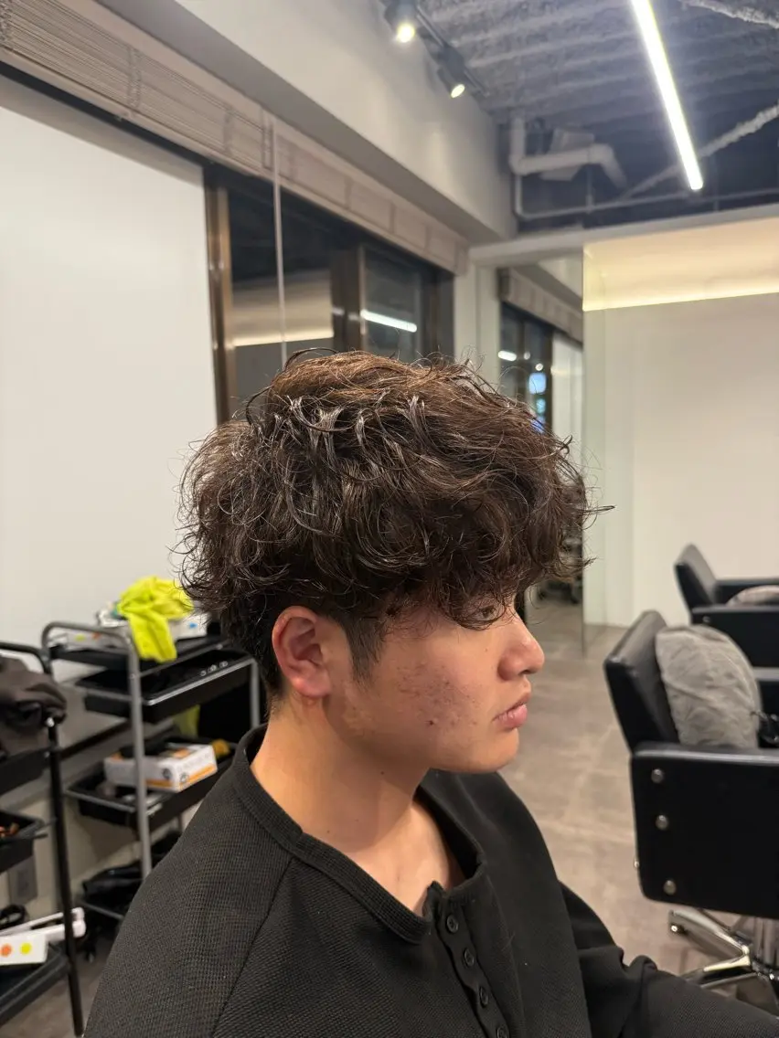 ショート パーマ メンズ カット パーマ fan.ray🦖 髙橋翔一のヘアスタイル