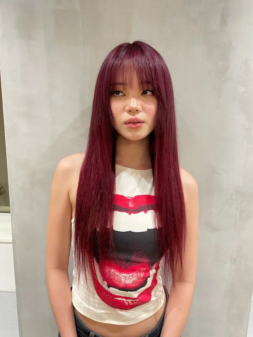 ロング カラー ヘアアレンジ プルエクステ エクステ ロング ヘアカラー エクステ 🎀プルエクステ みまひかる🎀のヘアスタイル