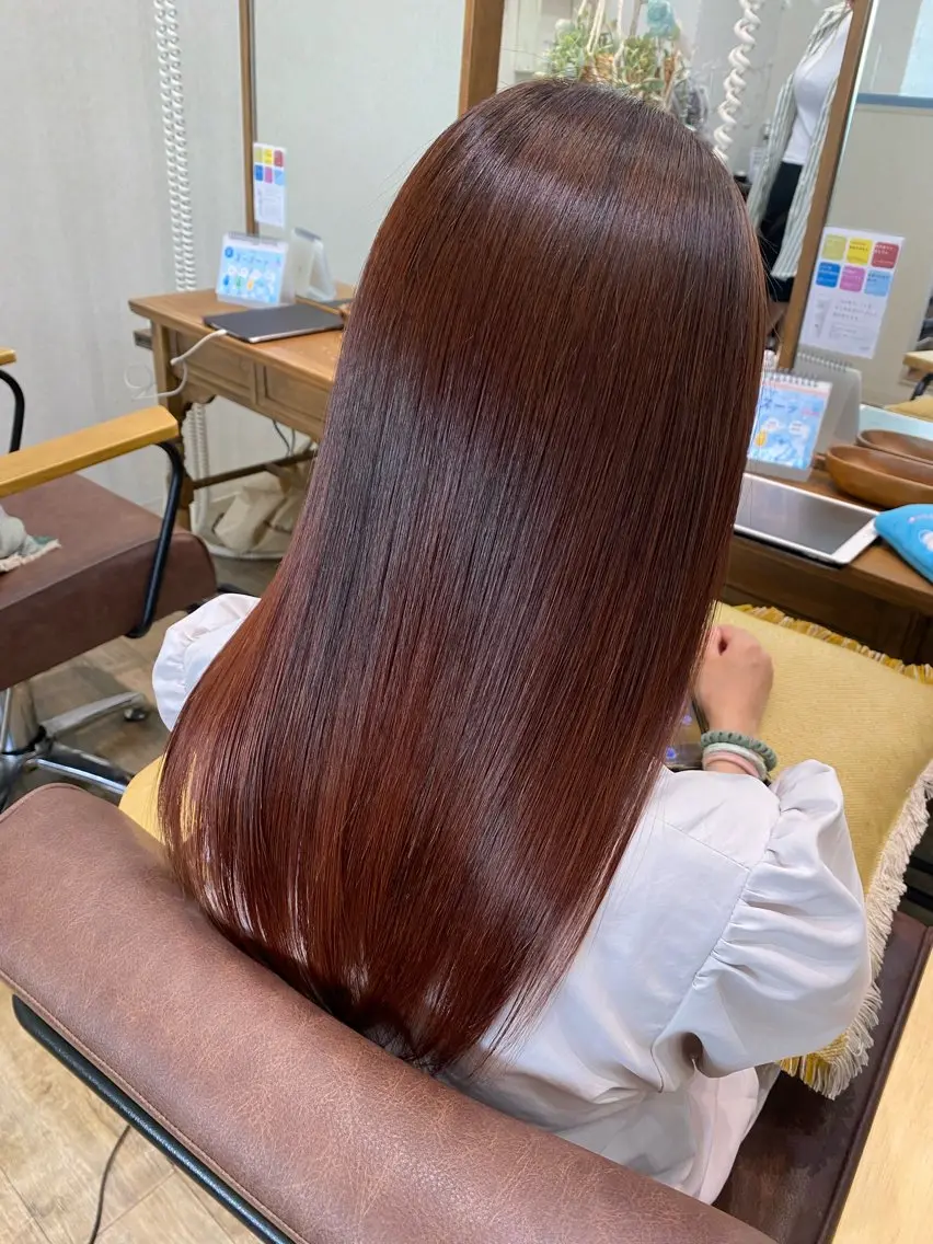 セミロング カラー ブリーチ ブラウンカラー ダブルカラー イルミナカラー オリーブカラー N°+aero 😊れいか😊のヘアスタイル