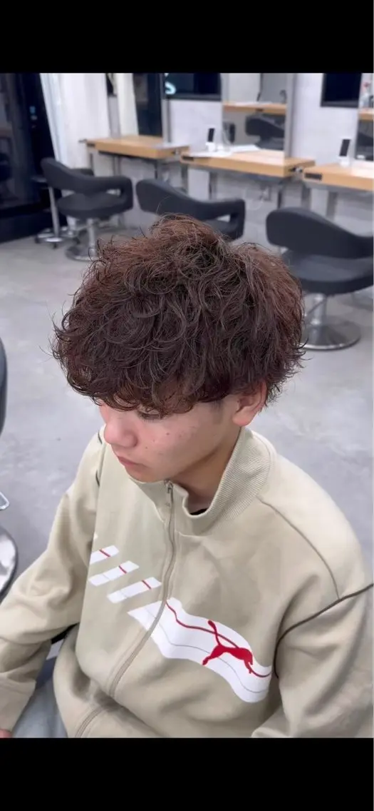 カラー パーマ メンズ ハイトーン特化 メンズ美容師仁也のヘアスタイル