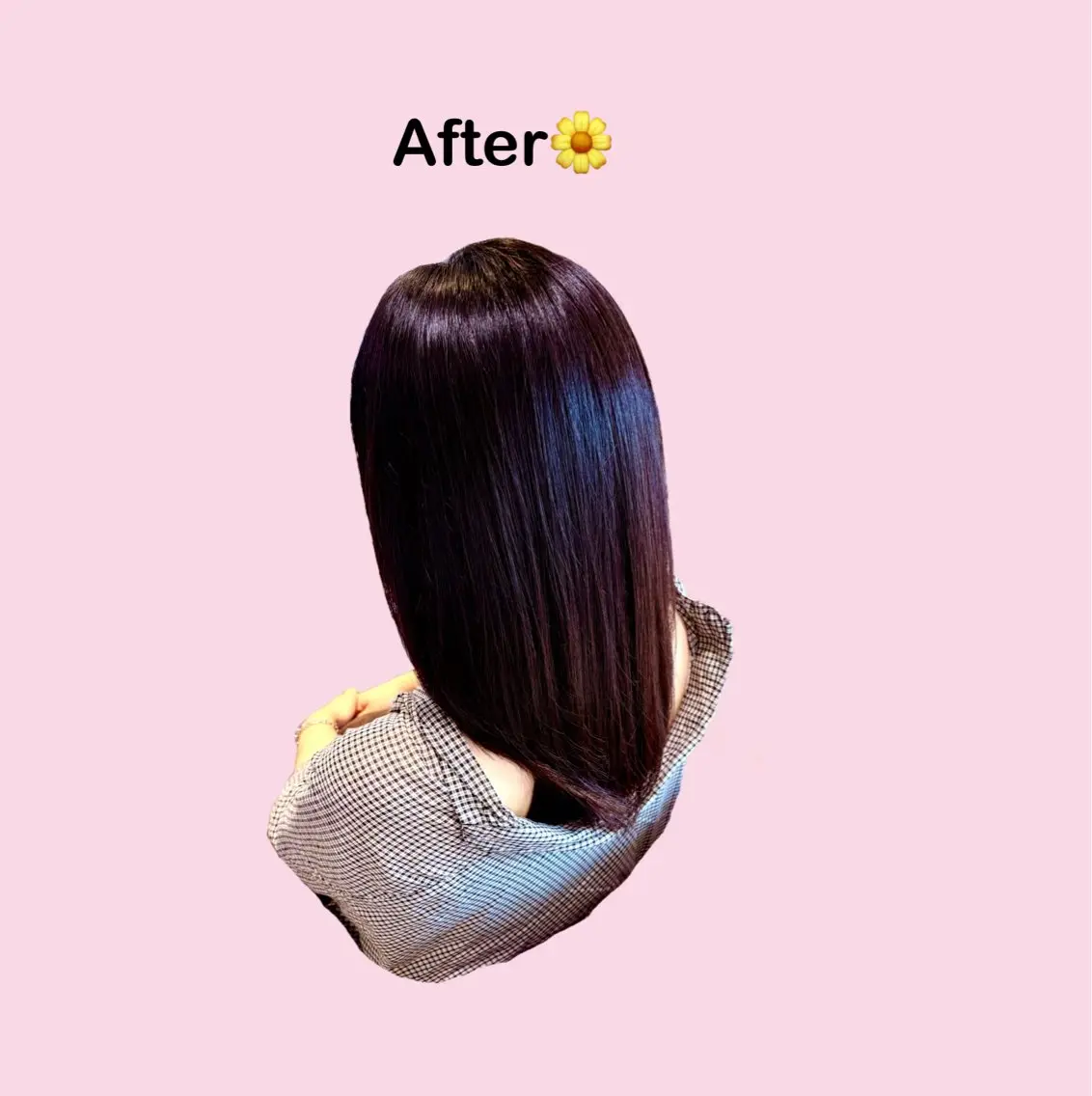 セミロング 縮毛矯正 ワタナベ エリカのヘアスタイル
