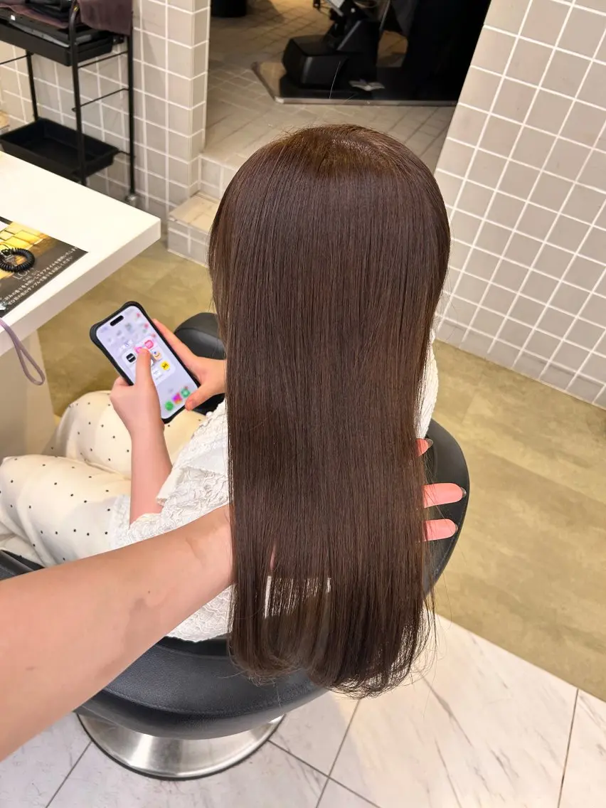 カラー カット ヘアカラー トリートメント ヘッドスパ ヘアセット 🥯縮毛/レイヤー/ ベージュヘア🥯のヘアスタイル