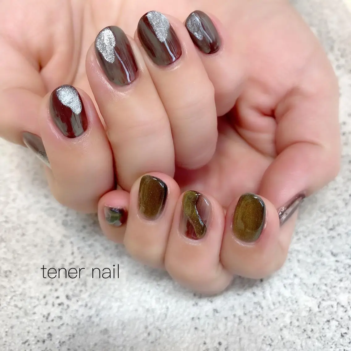 ネイル マグネットネイル ニュアンスネイル テネルネイル tener nailのネイルデザイン