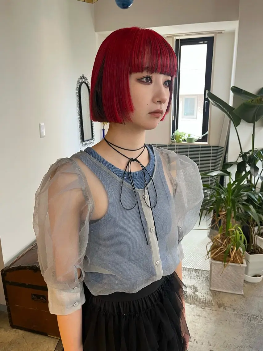 ミディアム カラー ブリーチ ブロンド カット ヘアカラー トリートメント 🩷ハイトーン透明感 レイヤー🩷ユリカのヘアスタイル