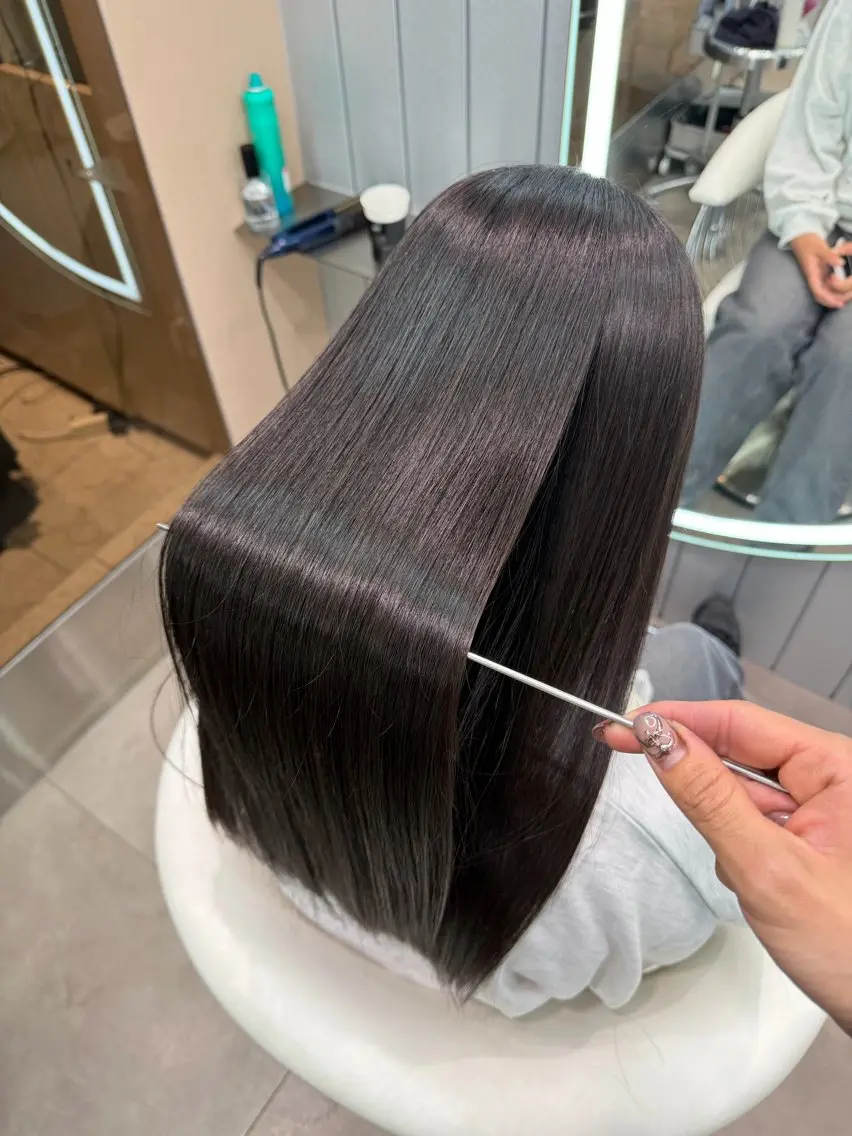 ロング ヘアアレンジ ボブ 顔周りカット ハッシュカット ハイレイヤー 髪質改善 縮毛矯正 大宮縮毛矯正💖 ブリーチ履歴⭕️櫻井のヘアスタイル