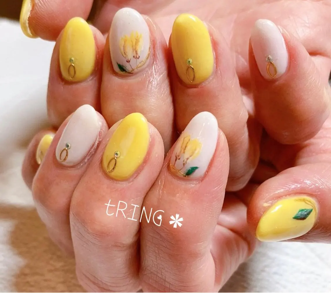 ネイル ハンドネイル tRING＊ しいの木台のネイルデザイン