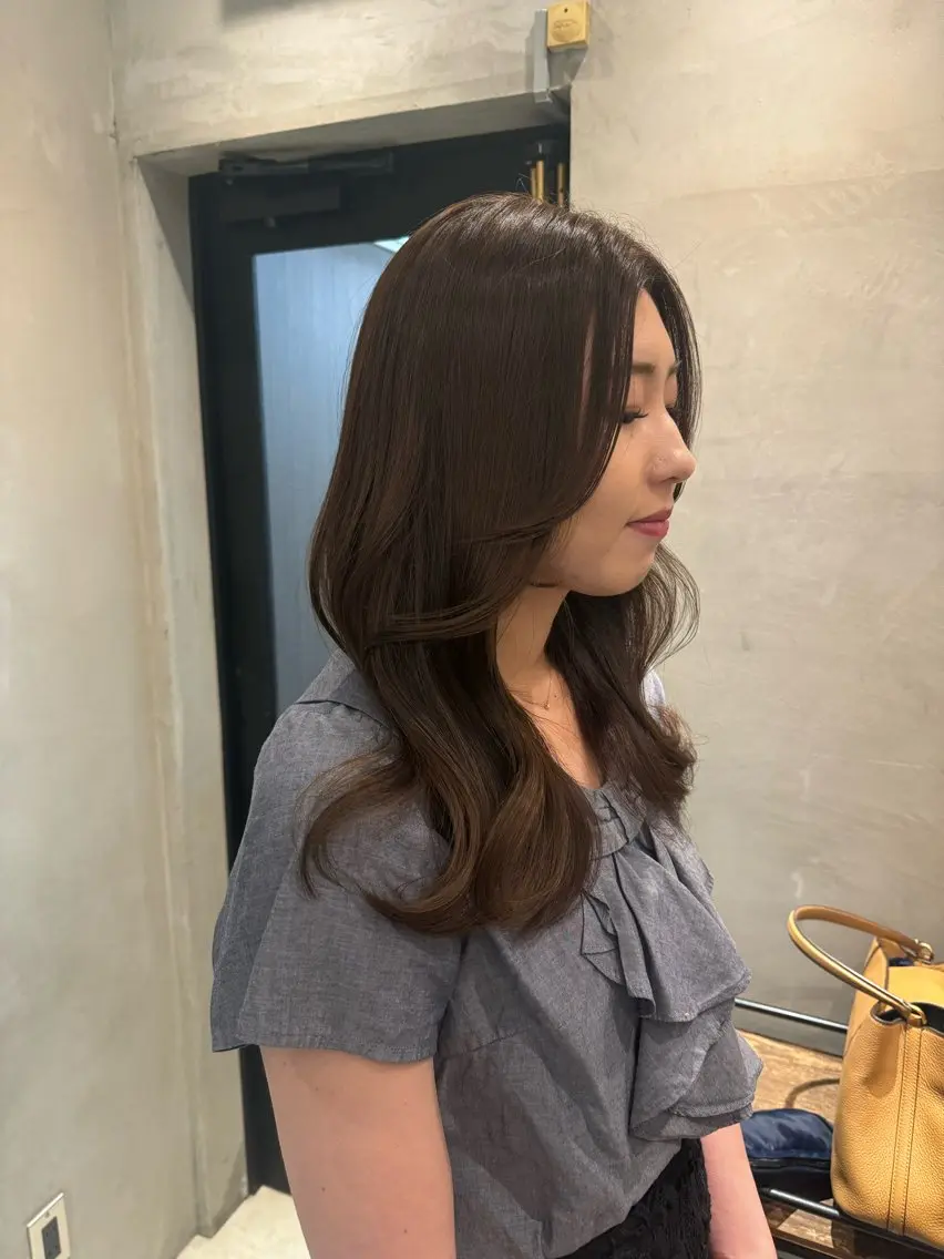 セミロング カット ヘアカラー トリートメント 新宿/顔周りカット +レイヤー=しずく♩のヘアスタイル