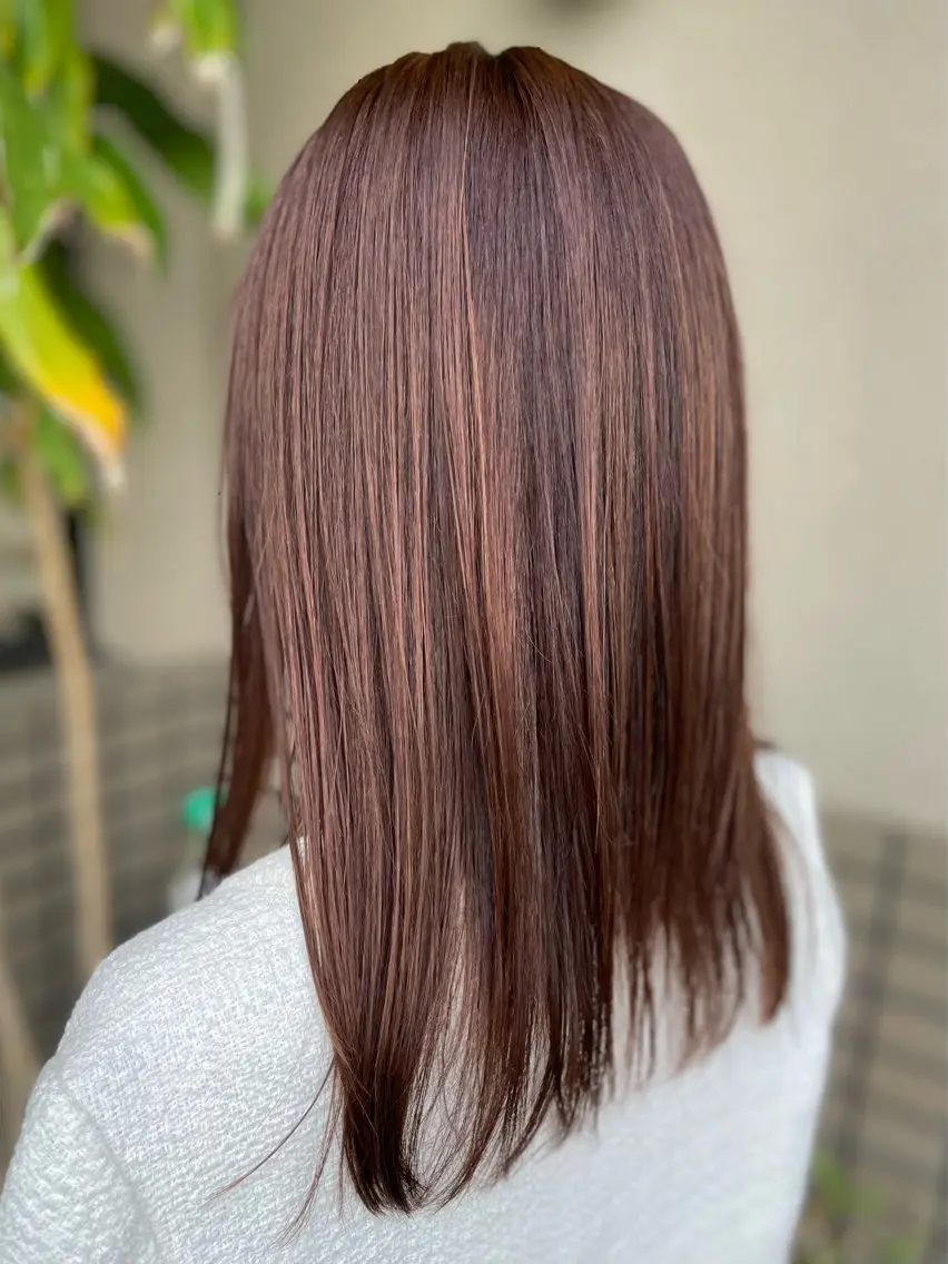ミディアム カラー ブラウンカラー ヘアカラー 沢田 瞳のヘアスタイル
