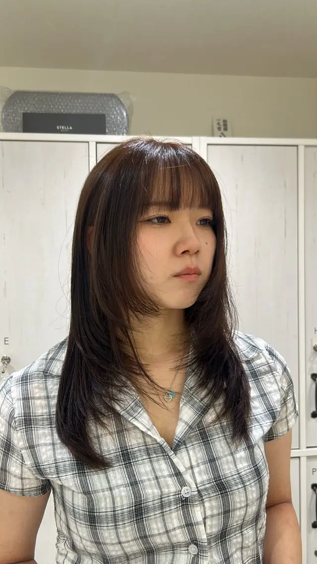 ミディアム カラー ヘアカラー hana/海外風ヘア /レイヤーカット🪐のヘアスタイル