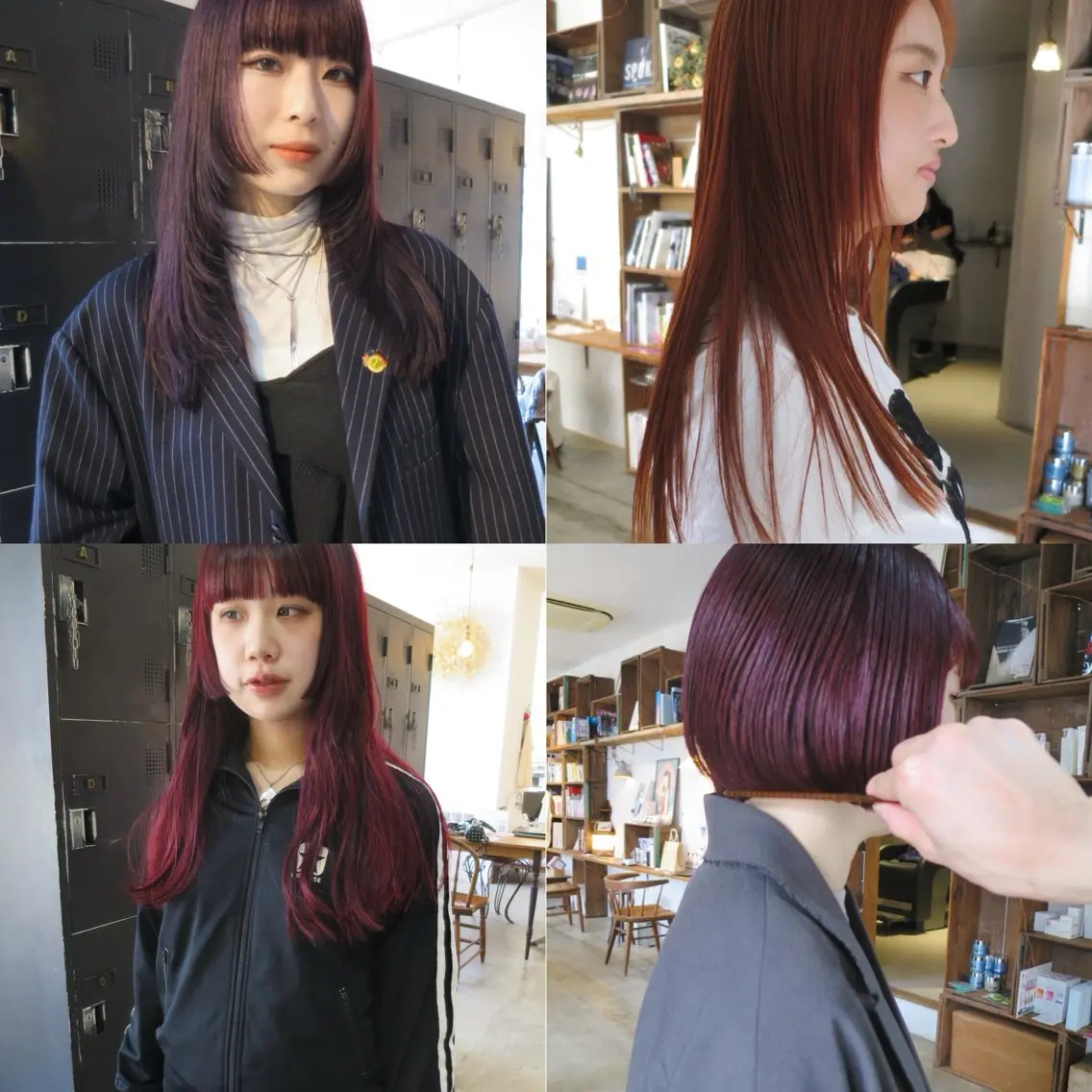 ミディアム カラー ブリーチ オレンジ ピンクカラー レッドカラー 伸ばしかけ カット ヘアカラー パーマ トリートメント yuma/カット カラーの似合わせ◎のヘアスタイル