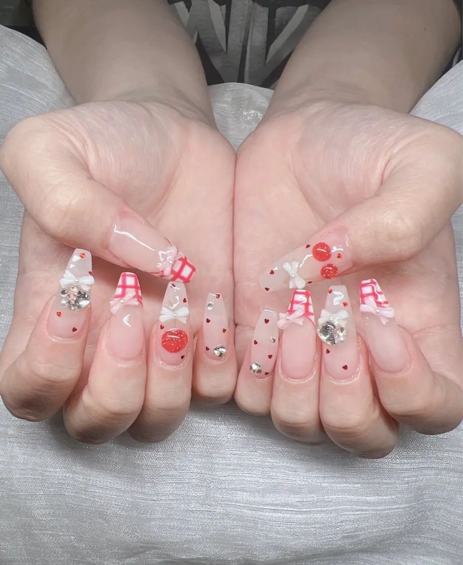 ネイル 長さ出し グラデーション キラキラネイル マグネットネイル ニュアンスネイル ハンドネイル Lee Nails チップ長さだし専門店のネイルデザイン