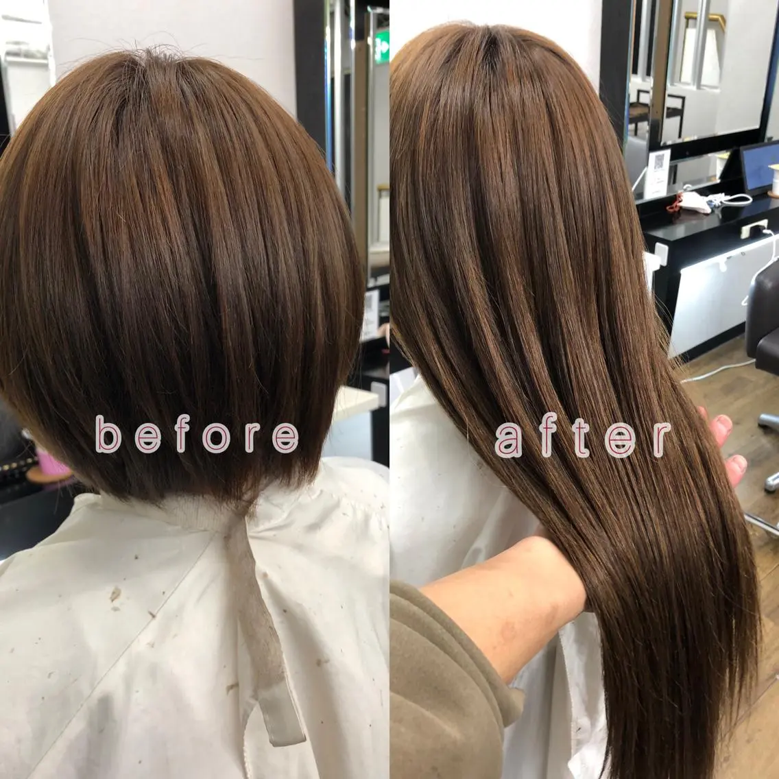 ロング ヘアアレンジ シールエクステ ボブ エクステ ハイライト レイヤーカット カット エクステ レイヤー/エクステ alpha下妻のヘアスタイル